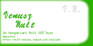 venusz mult business card